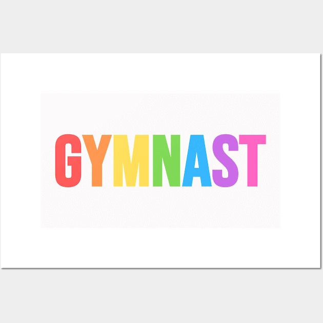 GYMNAST (Pastel Rainbow) Wall Art by Half In Half Out Podcast